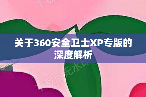 关于360安全卫士XP专版的深度解析