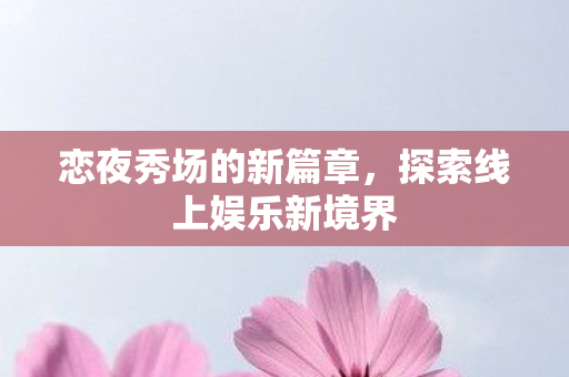 恋夜秀场的新篇章，探索线上娱乐新境界