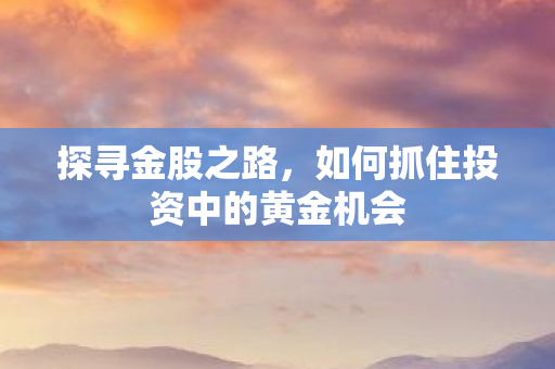 探寻金股之路，如何抓住投资中的黄金机会