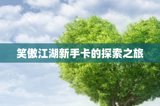 笑傲江湖新手卡的探索之旅
