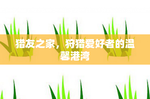 猎友之家，狩猎爱好者的温馨港湾