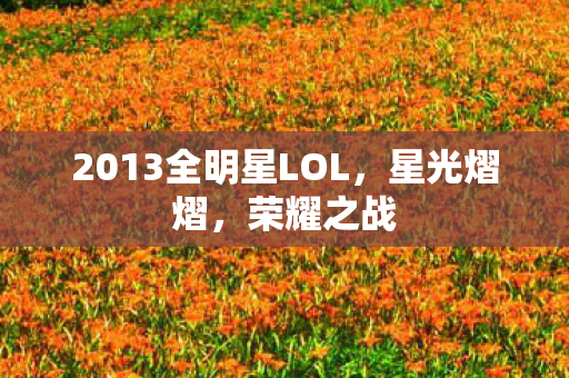 2013全明星LOL，星光熠熠，荣耀之战