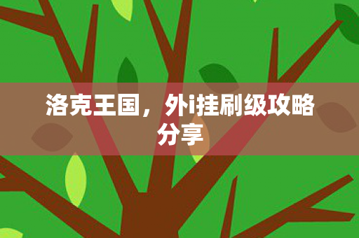 洛克王国，外i挂刷级攻略分享