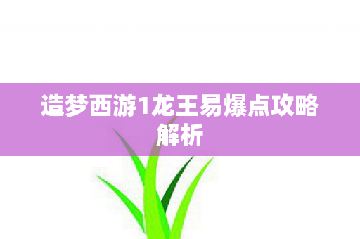 造梦西游1龙王易爆点攻略解析