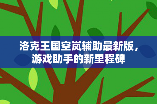 洛克王国空岚辅助最新版，游戏助手的新里程碑