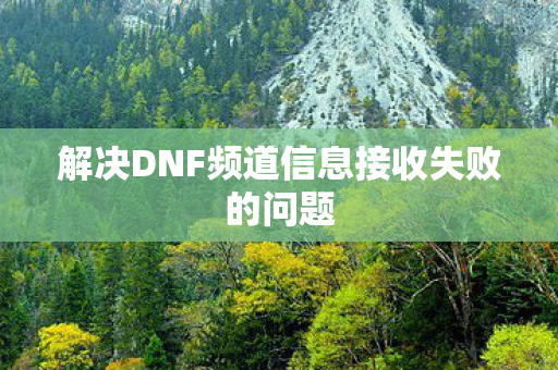 解决DNF频道信息接收失败的问题
