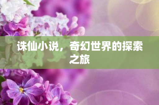 诛仙小说，奇幻世界的探索之旅