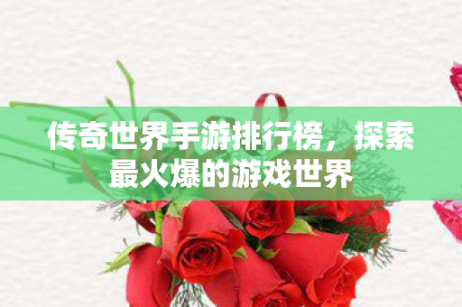 传奇世界手游排行榜，探索最火爆的游戏世界