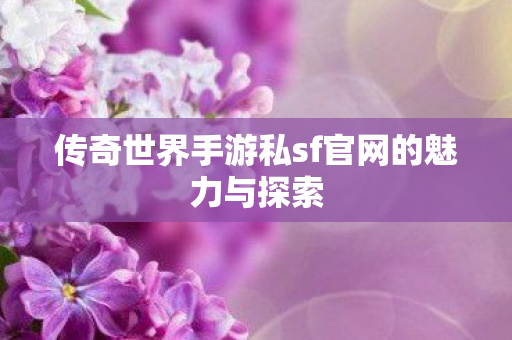 传奇世界手游私sf官网的魅力与探索 传奇世界手游私sf官网的魅力与探索