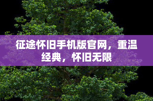 征途怀旧手机版官网，重温经典，怀旧无限