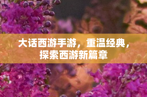 大话西游手游，重温经典，探索西游新篇章