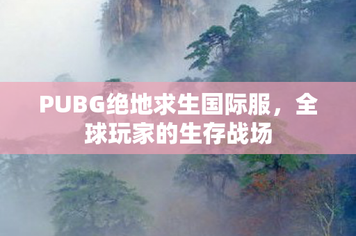 PUBG绝地求生国际服,全球玩家的生存战场 PUBG绝地求生国际服,全球玩家的生存战场