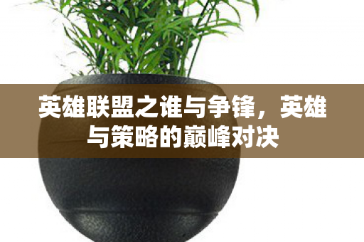 英雄联盟之谁与争锋，英雄与策略的巅峰对决