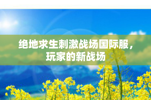 绝地求生刺激战场国际服，玩家的新战场