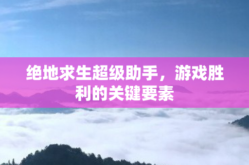 绝地求生超级助手，游戏胜利的关键要素