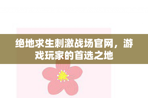 绝地求生刺激战场官网,游戏玩家的首选之地 绝地求生刺激战场官网,游戏玩家的首选之地