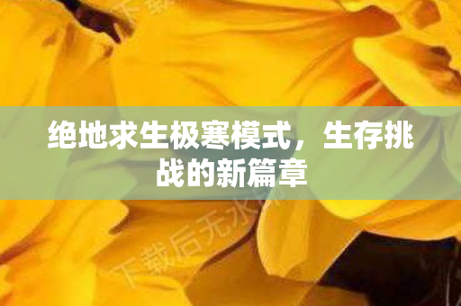 绝地求生极寒模式,生存挑战的新篇章 绝地求生极寒模式,生存挑战的新篇章