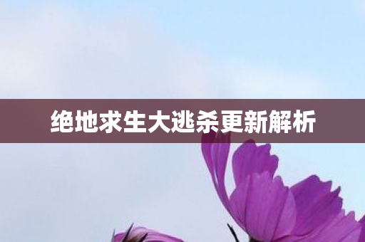 绝地求生大逃杀更新解析