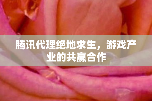 腾讯代理绝地求生,游戏产业的共赢合作 腾讯代理绝地求生,游戏产业的共赢合作