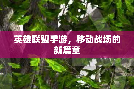 英雄联盟手游，移动战场的新篇章
