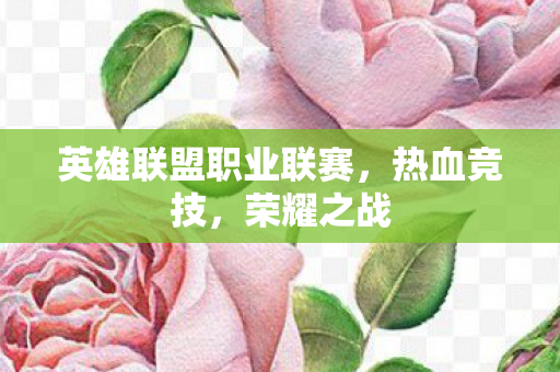 英雄联盟职业联赛，热血竞技，荣耀之战