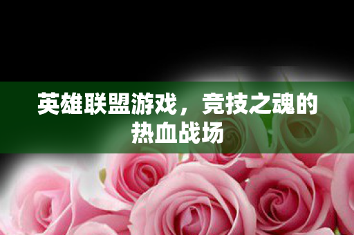 英雄联盟游戏，竞技之魂的热血战场
