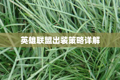 英雄联盟出装策略详解 英雄联盟出装策略详解