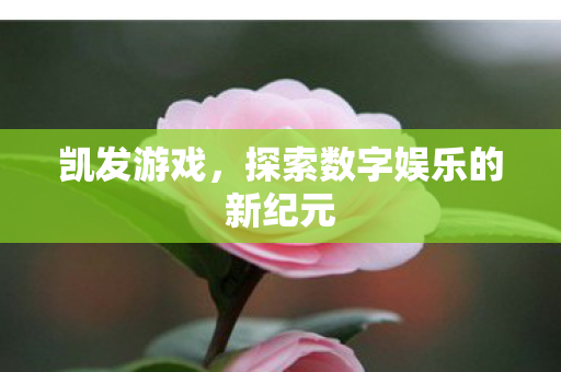 凯发游戏，探索数字娱乐的新纪元