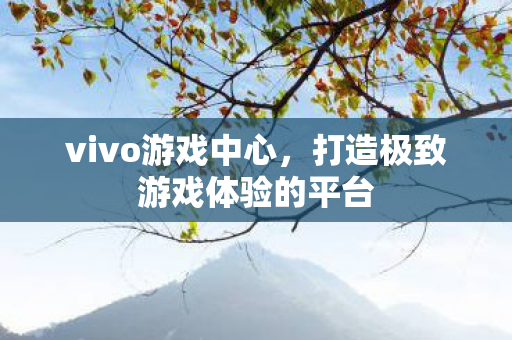 vivo游戏中心，打造极致游戏体验的平台