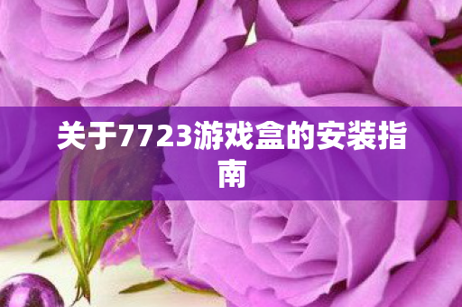 关于7723游戏盒的安装指南