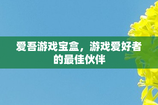 爱吾游戏宝盒,游戏爱好者的最佳伙伴 爱吾游戏宝盒,游戏爱好者的最佳伙伴