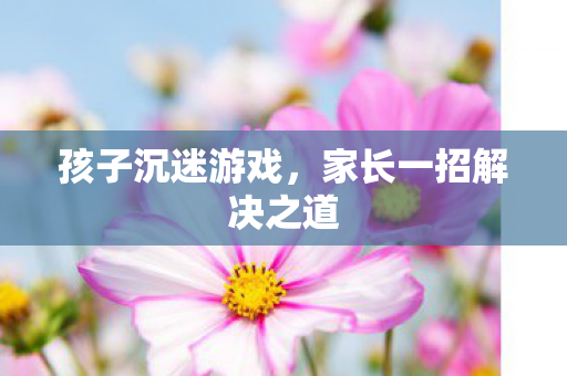 孩子沉迷游戏，家长一招解决之道
