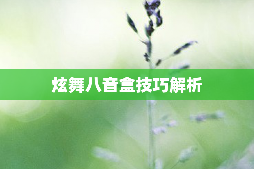 炫舞八音盒技巧解析