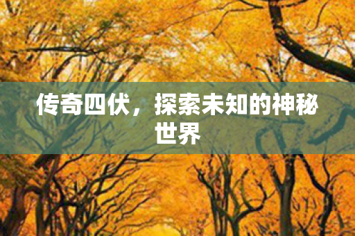 传奇四伏,探索未知的神秘世界 传奇四伏,探索未知的神秘世界