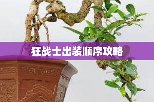 狂战士出装顺序攻略