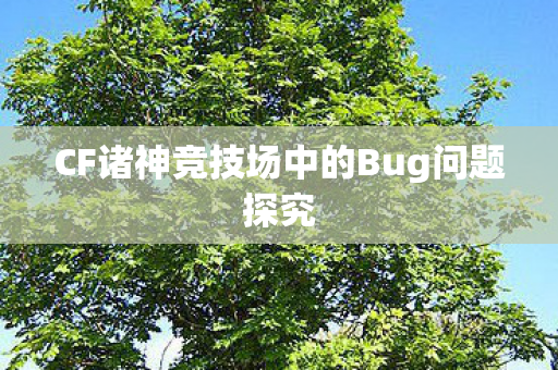 CF诸神竞技场中的Bug问题探究