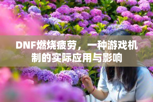 DNF燃烧疲劳，一种游戏机制的实际应用与影响