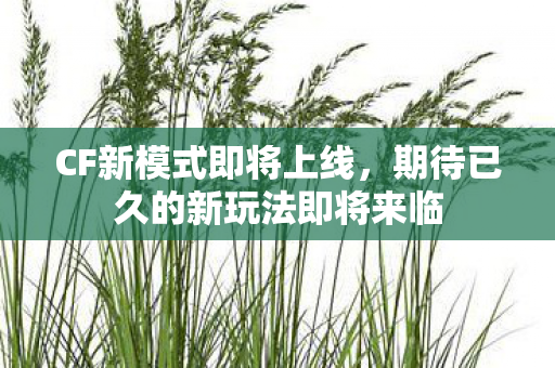 CF新模式即将上线,期待已久的新玩法即将来临 CF新模式即将上线,期待已久的新玩法即将来临