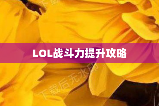 LOL战斗力提升攻略