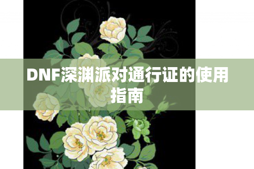 DNF深渊派对通行证的使用指南