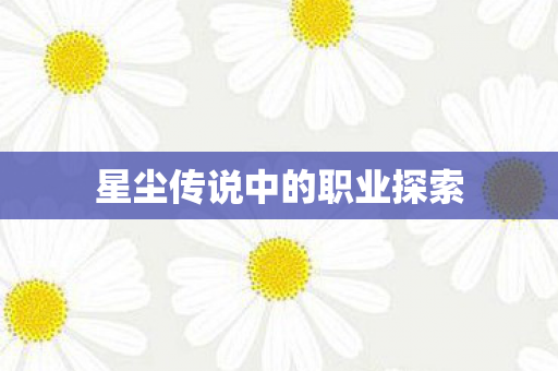 星尘传说中的职业探索