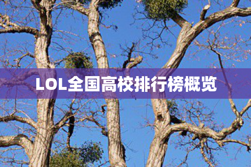LOL全国高校排行榜概览
