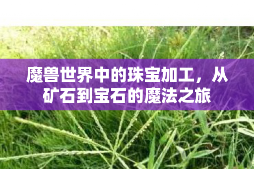 魔兽世界中的珠宝加工，从矿石到宝石的魔法之旅