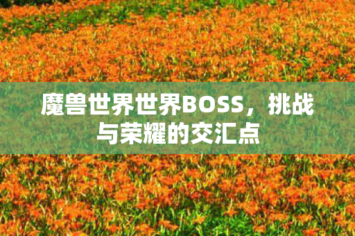 魔兽世界世界BOSS，挑战与荣耀的交汇点