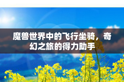 魔兽世界中的飞行坐骑，奇幻之旅的得力助手