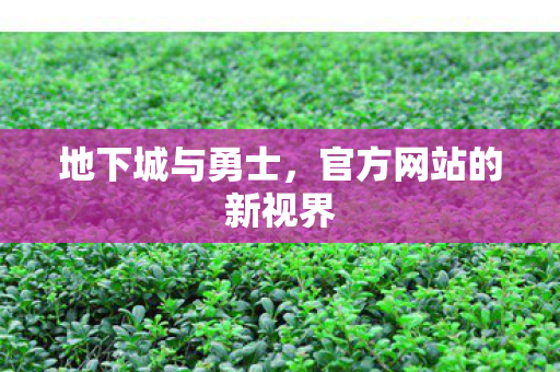 地下城与勇士，官方网站的新视界