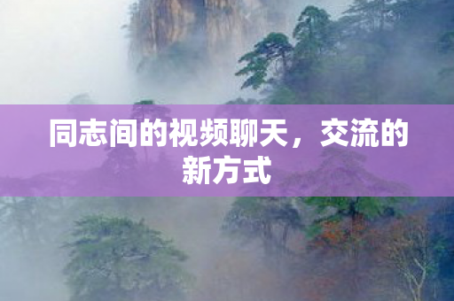 同志间的视频聊天，交流的新方式