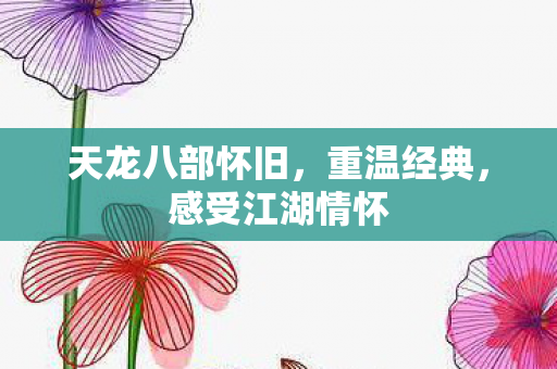 天龙八部怀旧,重温经典,感受江湖情怀 天龙八部怀旧,重温经典,感受江湖情怀