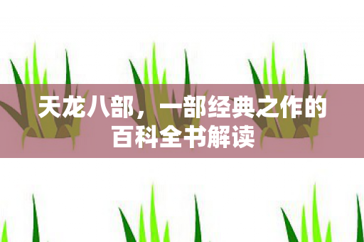 天龙八部，一部经典之作的百科全书解读