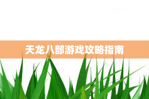 天龙八部游戏攻略指南
